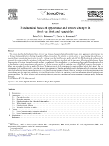 Biochemical bases of appearance and texture changes in fresh