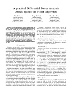 A practical Differential Power Analysis Attack against the Miller