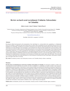 Review on hard coral recruitment (Cnidaria: Scleractinia) in Colombia