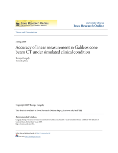 Accuracy of linear measurement in Galileos cone beam CT under