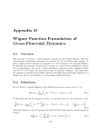 Appendix D Wigner Function Formulation of Gross