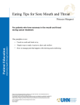 Eating Tips for Sore Mouth and Throat - English