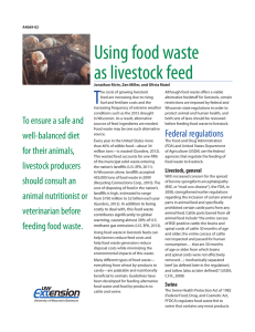Using food waste as livestock feed - Outagamie County UW