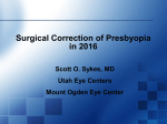 Surgical Correction of Presbyopia in 2016