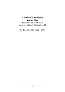 Children`s Nutrition Action Plan