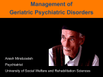 Management of Geriatric Psychiatric Disorders
