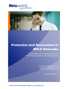 Protection And Restoration In MPLS Networks