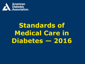 2016 Standards of Medical Care in Diabetes
