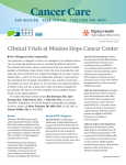 Clinical Trials at Mission Hope Cancer Center, continued