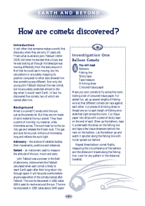 How are comets discovered? - Australian Institute of Policy and