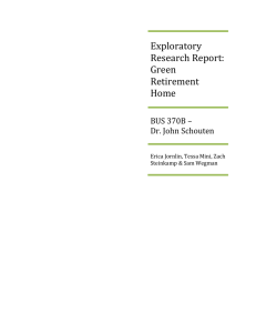 Exploratory Research Report: Green Retirement Home