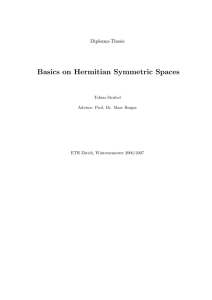 Hermitian symmetric spaces - American Institute of Mathematics
