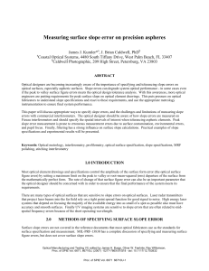 “Measuring surface slope error on precision aspheres,” in Optical