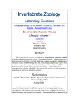 Invertebrate Zoology Laboratory Exercises