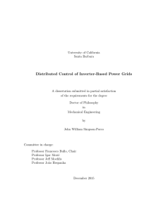 Distributed Control of Inverter-Based Power Grids