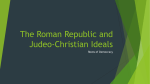 The Roman Republic and Judeo