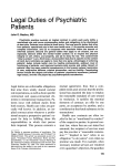 Legal Duties of Psychiatric Patients