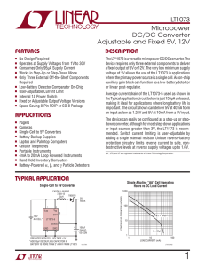 LT1073 - Micropower DC/DC Converter Adjustable and Fixed 5V, 12V