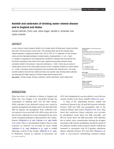 Rainfall and outbreaks of drinking water related disease and in