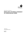 Summary of evidence on dietary fats and cardiovascular health