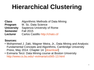 Hierarchical Clustering - Carlos Castillo (ChaTo)