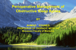Perioperative Management of OSA