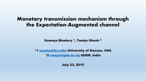 Monetary Transmission Mechanism Through an Expectation