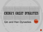Qin and Han Dynasty - St. Mary Parish Schools