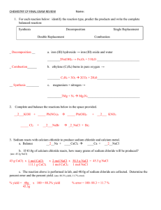 Final Exam Review Sheets