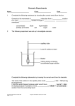 Osmosis Experiments