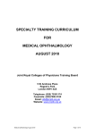 2010 Medical Ophthalmology curriculum
