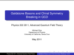 Goldstone Bosons and Chiral Symmetry Breaking in QCD