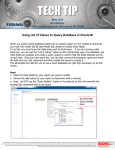 MAY Using List of Values to Query Database