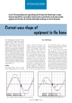 Current wave shape of equipment in the home