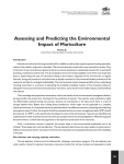 Assessing and Predicting the Environmental Impact of Mariculture