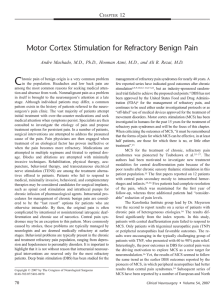 Motor Cortex Stimulation for Refractory Benign Pain