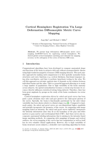 Cortical Hemisphere Registration Via Large Deformation