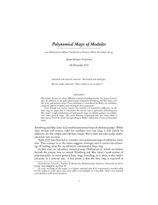 Polynomial Maps of Modules