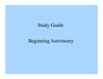 Study Guide Beginning Astronomy