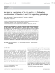 Reciprocal regulation of IL-23 and IL-12 following co