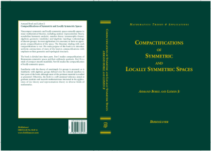 COMPACTIFICATIONS SYMMETRIC LOCALLY SYMMETRIC