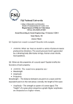 Sound Answer sheet - Fiji National University | E