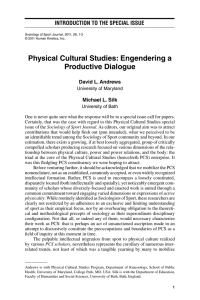 Physical Cultural Studies: Engendering a Productive Dialogue