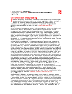 Geochemical prospecting - UPenn School of Engineering and