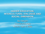 higher education, intercultural dialogue and social dimension