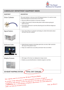 CARDIOLOGY DEPARTMENT EQUIPMENT NEEDS