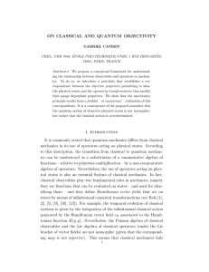 On Classical and Quantum Objectivity - Philsci