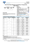 TR, TD Thick Film Planar Resistors and Dividers, Through