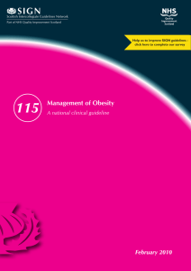 Management of Obesity. - Scottish Intercollegiate Guidelines Network