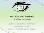 Nutrition and anaemia